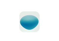 a blue ball on a black background