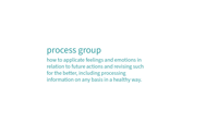 a black background with the words process group