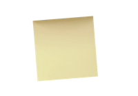 a yellow sticky note on a black background