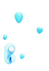 a black background with a blue ball floating in the air