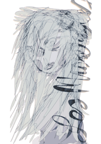 a drawing of a girl with long hair