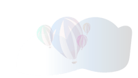 hot air balloons on a black background