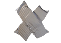 a piece of aluminum foil on a black background