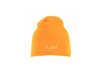 a beanie hat with the word'love'embroidered on it